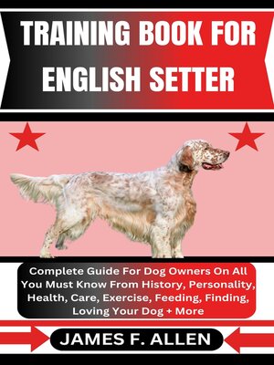cover image of TRAINING BOOK FOR ENGLISH SETTER